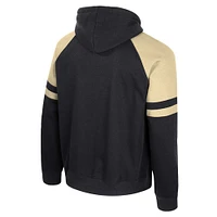 Men's Colosseum  Black Purdue Boilermakers Todd Raglan Pullover Hoodie