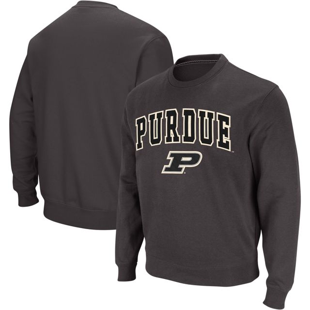 Sweat-shirt Colosseum Charcoal Purdue Boilermakers Arch & Logo pour hommes