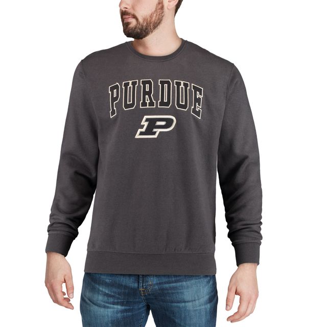 Sweat-shirt Colosseum Charcoal Purdue Boilermakers Arch & Logo pour hommes