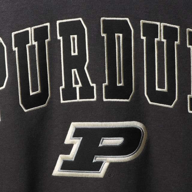 Sweat-shirt Colosseum Charcoal Purdue Boilermakers Arch & Logo pour hommes