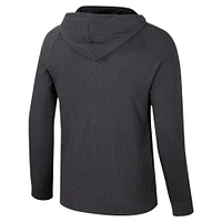 Men's Colosseum  Charcoal Purdue Boilermakers Dujour Ralgan Long Sleeve Henley Hoodie T-Shirt