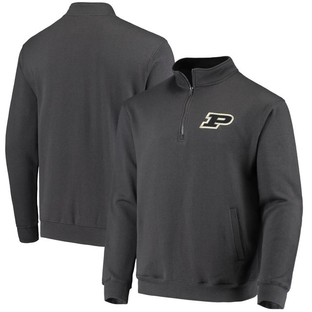 Veste Colosseum Charcoal Purdue Boilermakers Tortugas Logo Quarter-Zip pour hommes