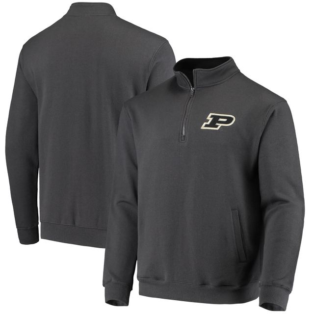 Veste Colosseum Charcoal Purdue Boilermakers Tortugas Logo Quarter-Zip pour hommes