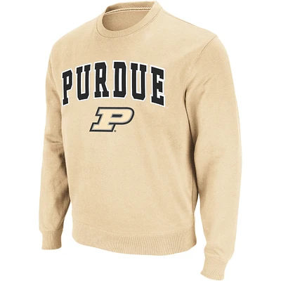 Sweat-shirt Colosseum Gold Purdue Boilermakers Arch & Logo pour hommes