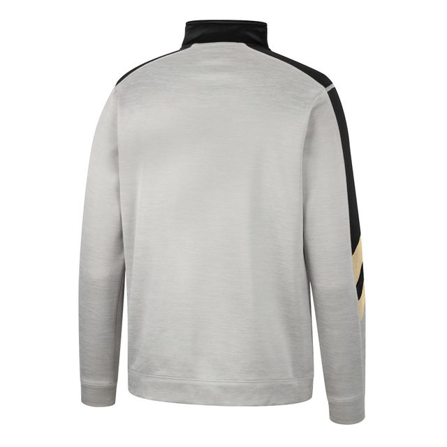 Veste Colosseum Homme Gris/Noir Purdue Boilermakers Bushwood Fleece Quarter-Zip Jacket
