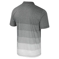 Men's Colosseum Gray Purdue Boilermakers Striped Mesh Polo