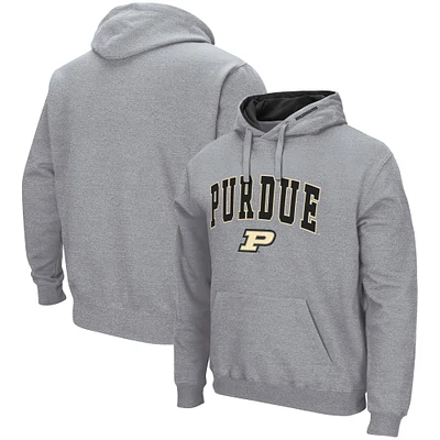 Sweat à capuche Colosseum Heather Grey Purdue Boilermakers Arch & Logo 3.0 pour hommes
