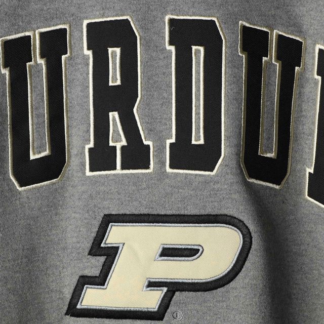 Sweat-shirt Colosseum Heather Grey Purdue Boilermakers Arch & Logo pour hommes