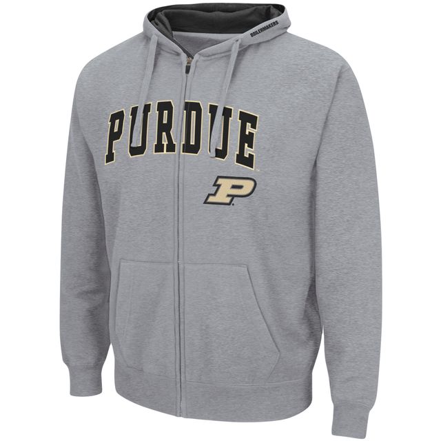 Chandail à capuchon Colosseum Heathered Gray Purdue Boilermakers Arch & Logo 3.0 pour hommes