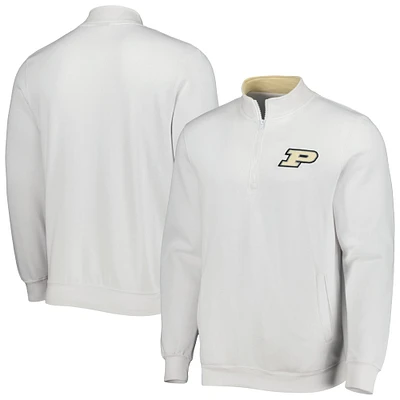 Colosseum Homme Blanc/Or Purdue Boilermakers Tortugas Fleece Quarter-Zip Jacket