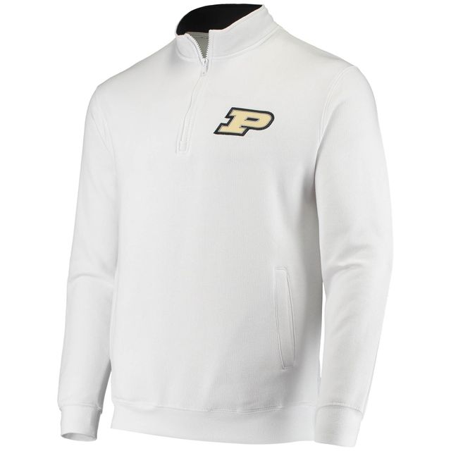 Colosseum Blanc pour homme Purdue Boilermakers Tortugas Logo Quarter-Zip Jacket