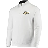 Men's Colosseum White Purdue Boilermakers Tortugas Logo Quarter-Zip Jacket