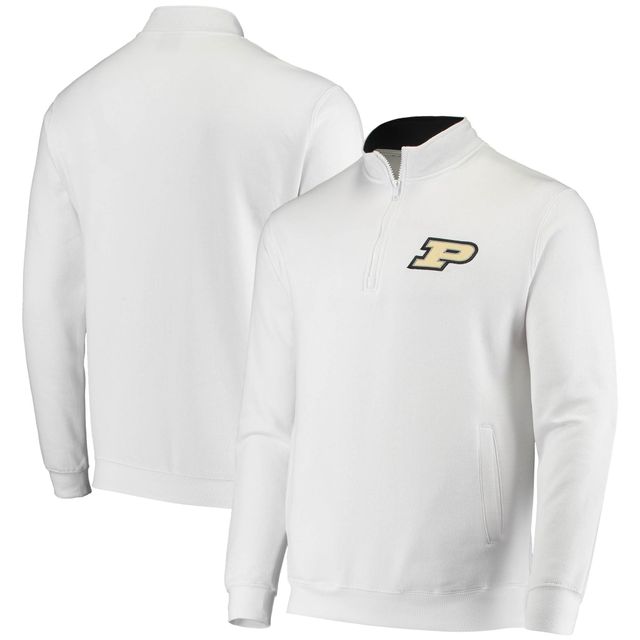 Colosseum Blanc pour homme Purdue Boilermakers Tortugas Logo Quarter-Zip Jacket