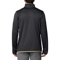 Men's Columbia Black Purdue Boilermakers Park View Grid Fleece Omni-Wick Half-Zip Jacket