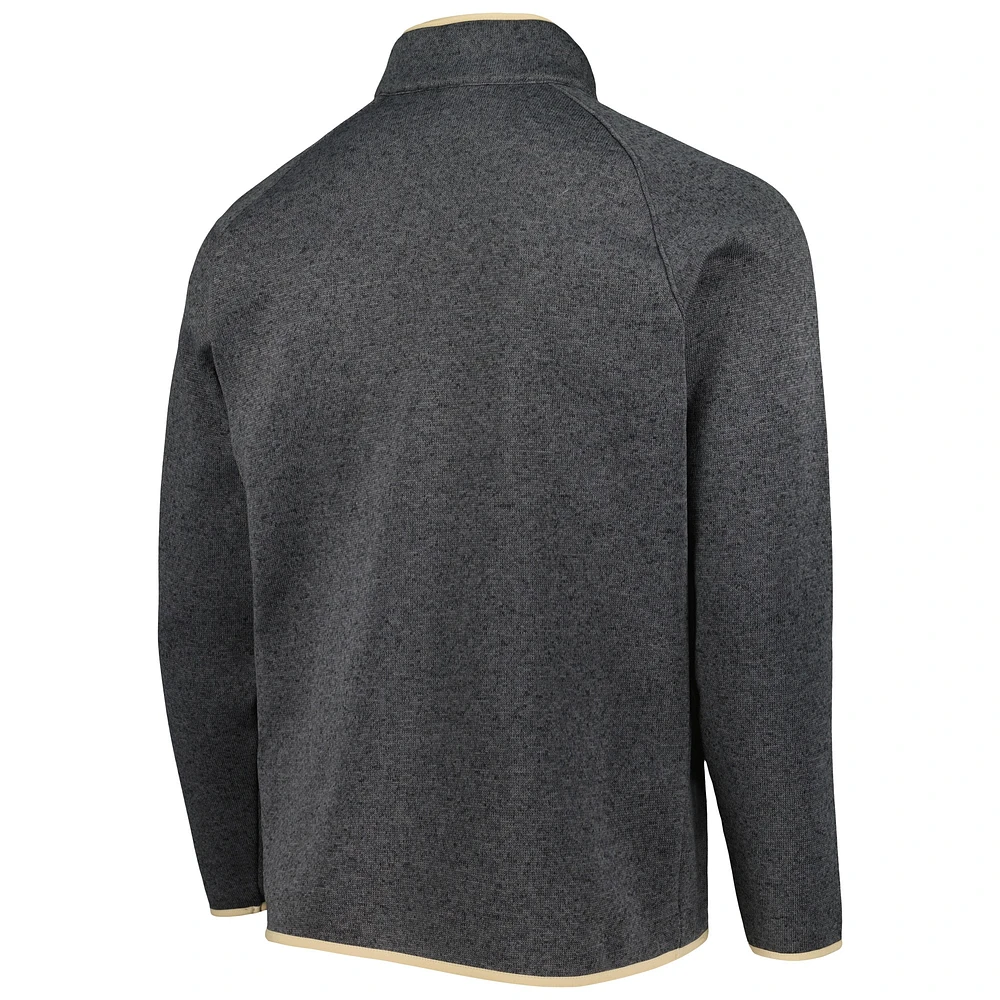 Men's Columbia Gray Purdue Boilermakers Canyon Point Omni-Shield Raglan Half-Zip Pullover Top