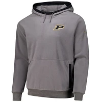 Men's  Columbia Gray Purdue Boilermakers Flanker Fleece Pullover Hoodie
