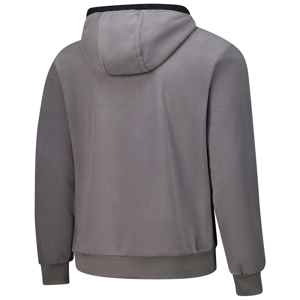 Men's  Columbia Gray Purdue Boilermakers Flanker Fleece Pullover Hoodie