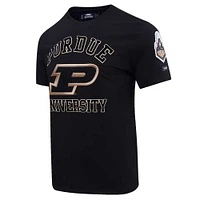 T-shirt à logo empilé classique Purdue Boilermakers Pro Standard pour hommes, noir
