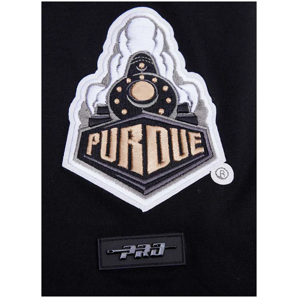 T-shirt à logo empilé classique Purdue Boilermakers Pro Standard pour hommes, noir
