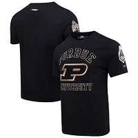 T-shirt à logo empilé classique Purdue Boilermakers Pro Standard pour hommes, noir