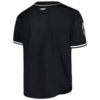 Maillot Purdue Boilermakers en maille à boutons complets Pro Standard noir pour hommes