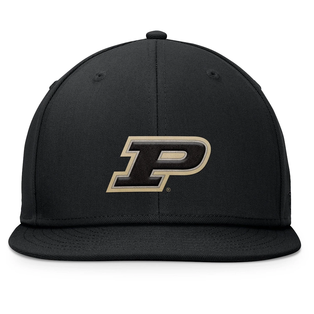 Casquette Snapback fondamentale Top of the World noire Purdue Boilermakers pour hommes