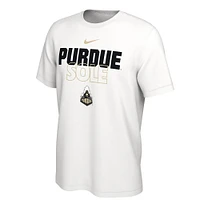 Nike  White Purdue Boilermakers 2023 On Court Bench T-Shirt