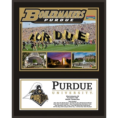 Plaque d'équipe sublimée Purdue Boilermakers 12'' x 15''