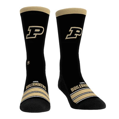 Chaussettes unisexes Rock Em Purdue Boilermakers Gametime Stripe Crew