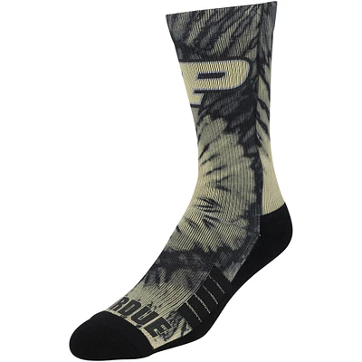 Chaussettes unisexes Strideline Purdue Boilermakers Premium Tie-Dye Crew