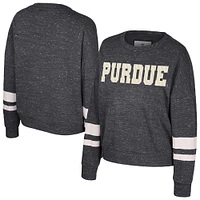 Sweat-shirt à enfiler noir pour femme Colosseum Purdue Boilermakers Lost City Speckle