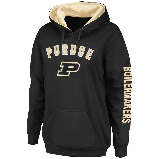 Chandail à capuchon Colosseum Purdue Boilermakers Loud and Proud noir pour femmes