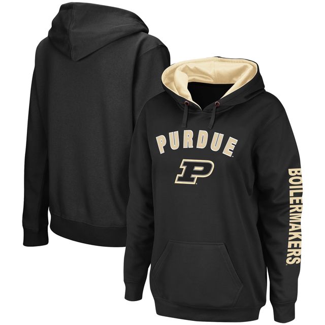 Chandail à capuchon Colosseum Purdue Boilermakers Loud and Proud noir pour femmes