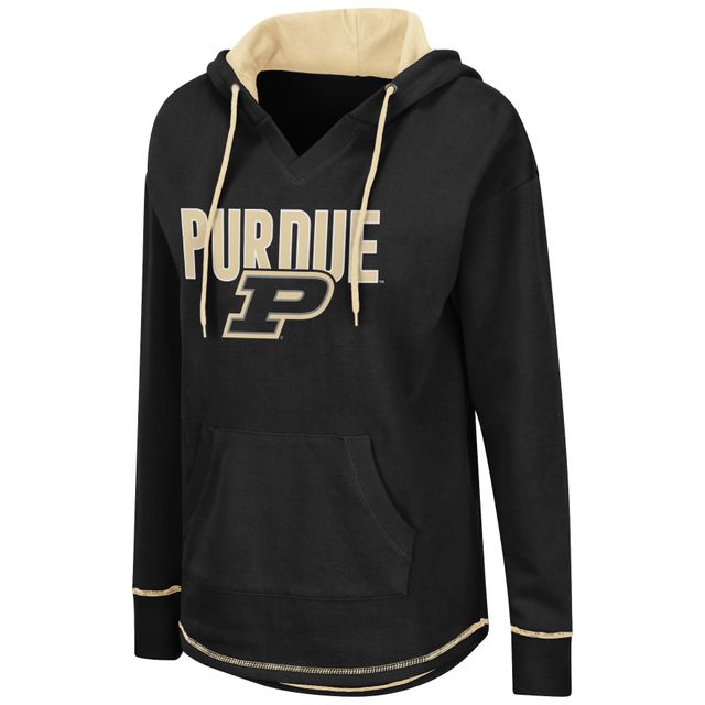 Chandail à capuchon Tunique Purdue Boilermakers Colosseum pour femmes, noir