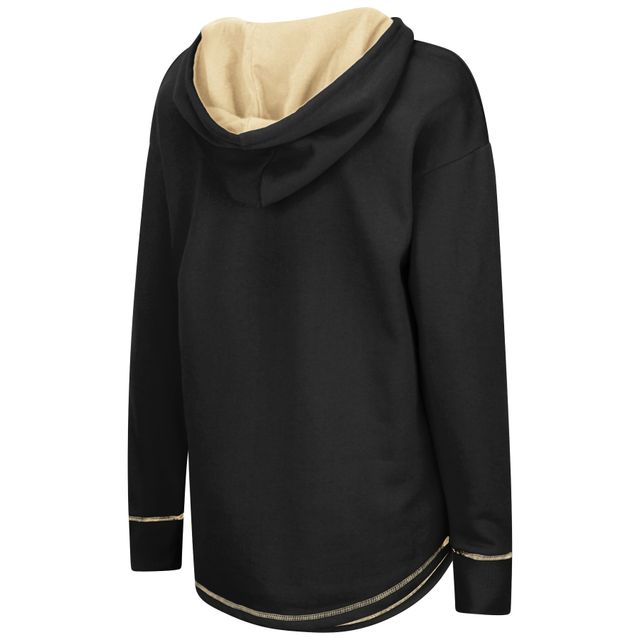 Chandail à capuchon Tunique Purdue Boilermakers Colosseum pour femmes, noir