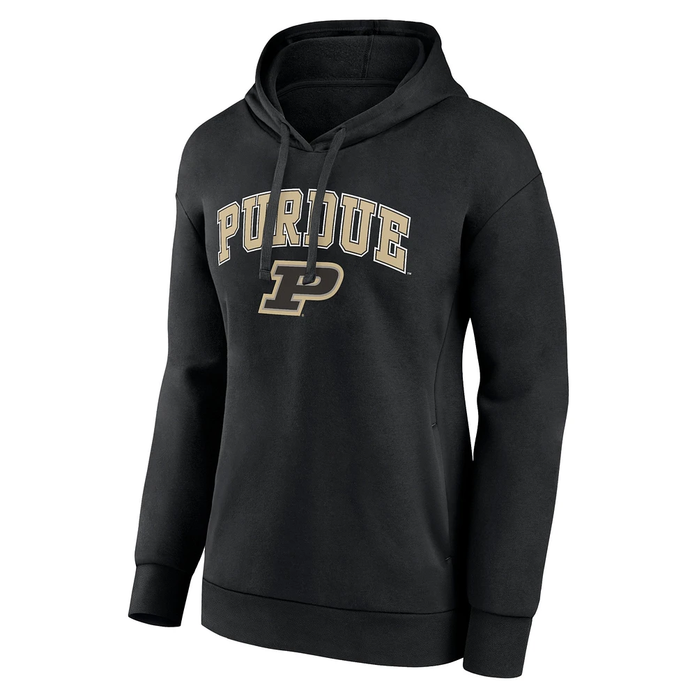 Women's Fanatics Black Purdue Boilermakers Campus Pullover Hoodie
