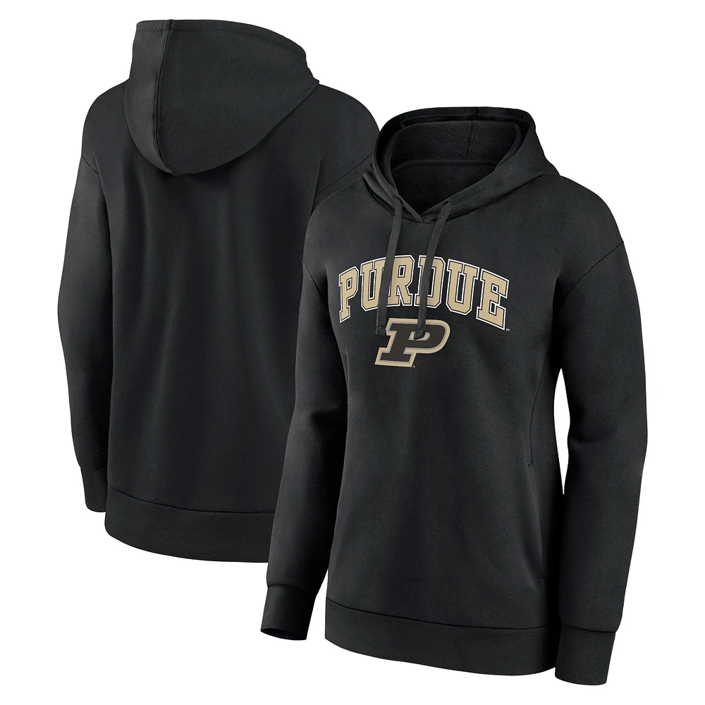Women's Fanatics Black Purdue Boilermakers Campus Pullover Hoodie