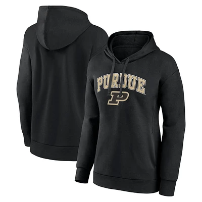Women's Fanatics Black Purdue Boilermakers Campus Pullover Hoodie