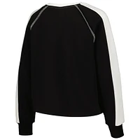 Women's Gameday Couture Black Purdue Boilermakers Blindside Raglan Cropped Pullover Sweatshirt