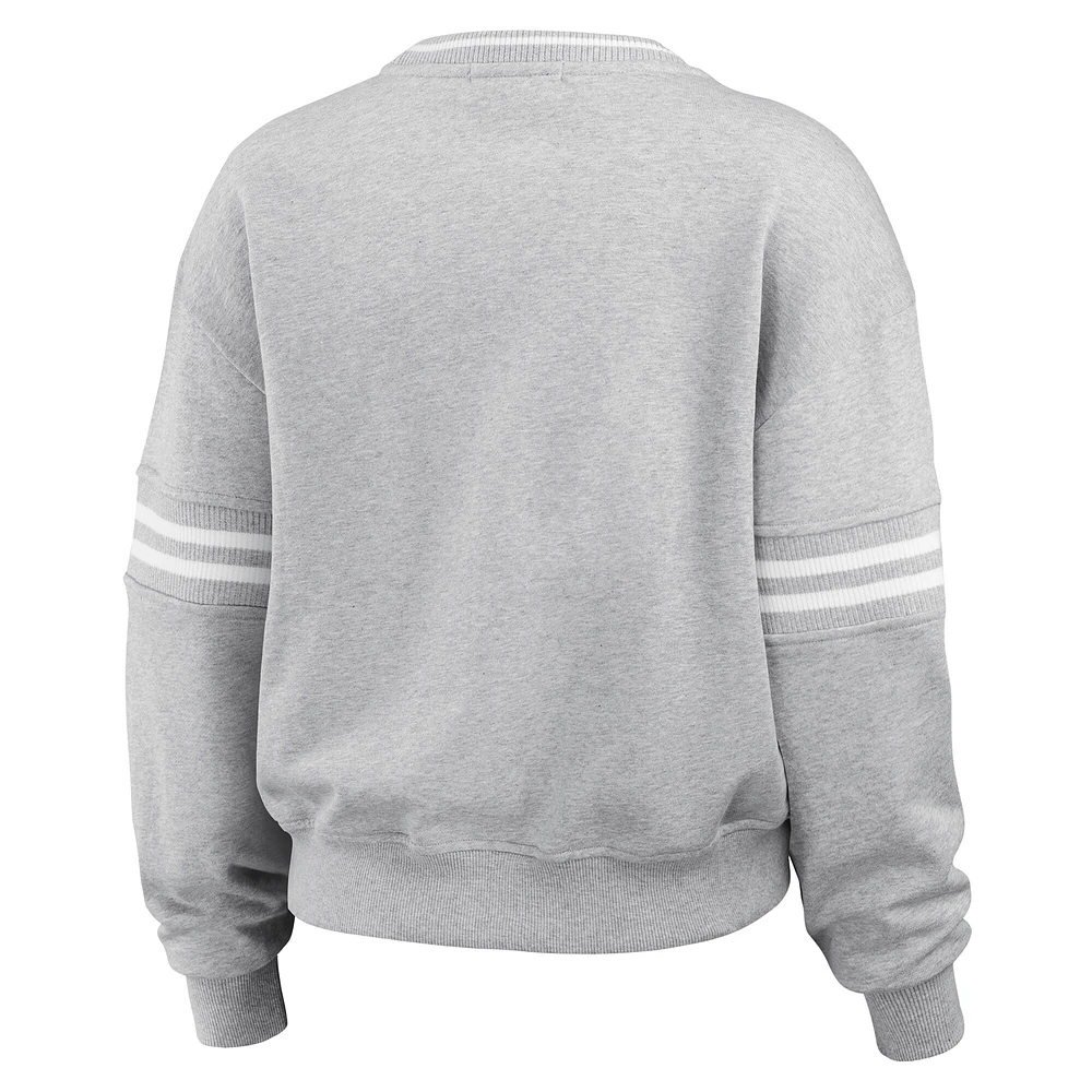 Pull à rayures classique pour femme WEAR by Erin Andrews de Purdue Boilermakers, gris chiné