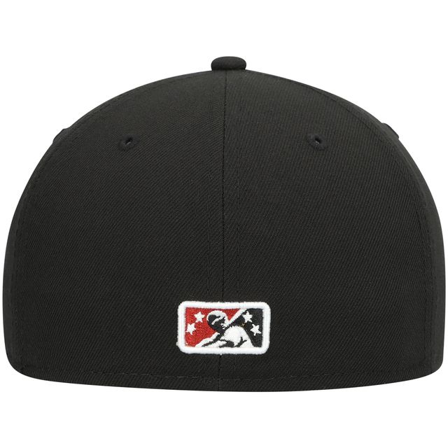Casquette ajustée 59FIFTY Road pour homme New Era noire Quad Cities River Bandits Authentic Collection
