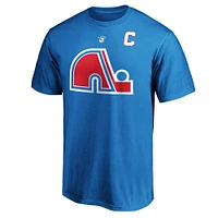 Men's Fanatics Joe Sakic Blue Quebec Nordiques Authentic Stack Retired Player Name & Number - T-Shirt