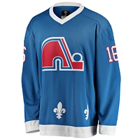 Men's Fanatics Michel Goulet Blue Quebec Nordiques Premier Breakaway Retired Player - Jersey