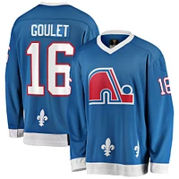Men's Fanatics Michel Goulet Blue Quebec Nordiques Premier Breakaway Retired Player - Jersey