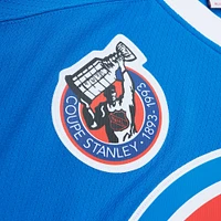 Maillot de joueur la ligne bleue Mitchell & Ness Owen Nolan bleu des Nordiques Québec 1992/93 pour hommes