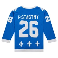 Men's Mitchell & Ness Peter Stastny Blue Quebec Nordiques  1980/81 Line Player Jersey