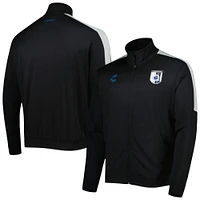 Men's Charly Black/Gray Queretaro FC Light DRY FACTOR Mock Neck Full-Zip Jacket