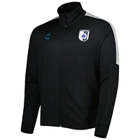 Men's Charly Black/Gray Queretaro FC Light DRY FACTOR Mock Neck Full-Zip Jacket
