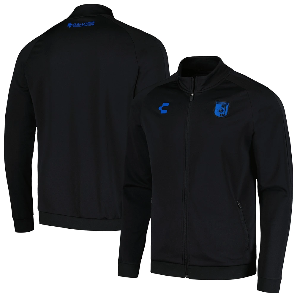 Men's Charly Black Queretaro FC Light Full-Zip Raglan Jacket