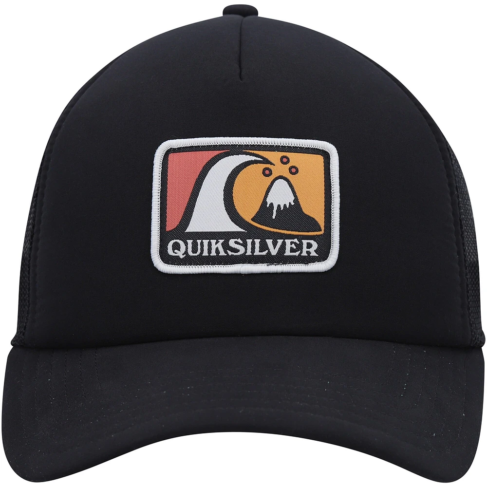 Men's Quiksilver Black Breeze Blocked Trucker Snapback Hat